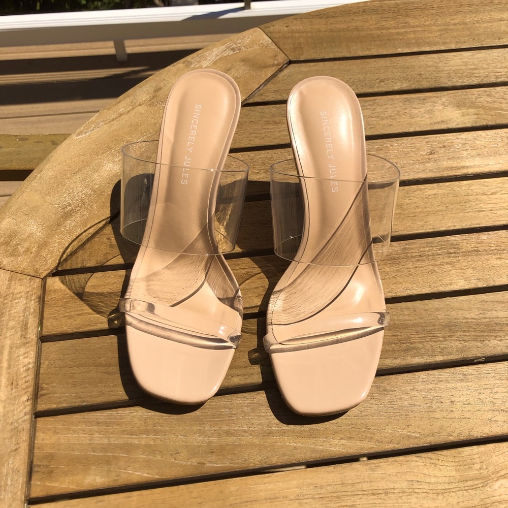 Sincerely Jules Clear Wedge Heels